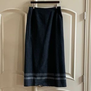 Eddie Bauer 12T gray wool wrap skirt